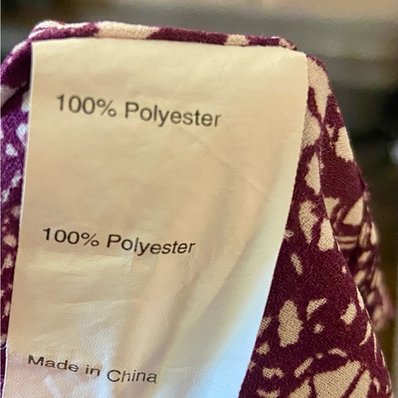 Derek Lam Burgundy and White Patterned Blouse Sz 38 (US 4 appx) - Picture 4 of 12